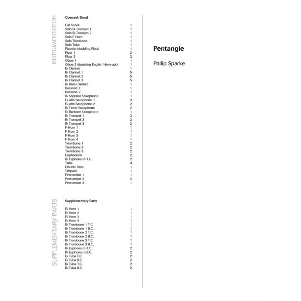 Pentangle : Concerto Grosso for Brass Quintet and Concert Band